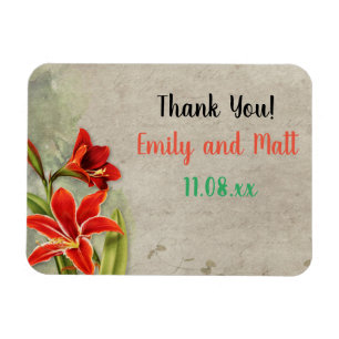 Ímã Design Floral Vintage Elegante com texto