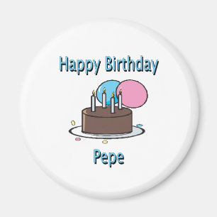 Imã Design francês do aniversário do vovô de Pepe d