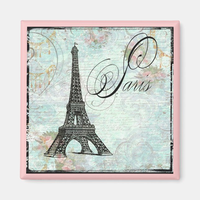 Imã Design Francês Paris La Tour Eiffel (Frente)