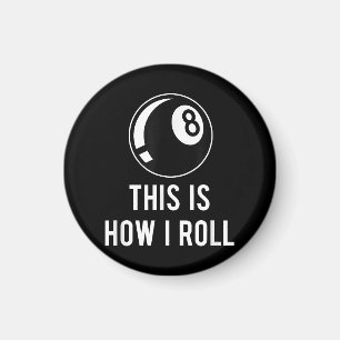 Imã Design Funny Billiards Para Jogadores De Piscina R