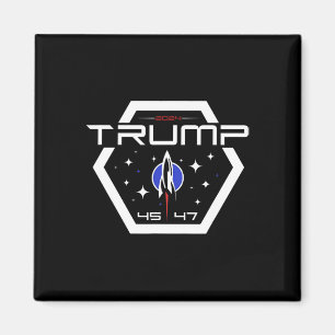 Imã Design Futurístico Retro Trump 45 47 Trump