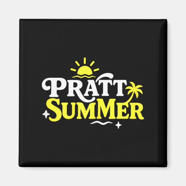 Imã Design Gráfico Divertido de Verão Pratt (Frente)