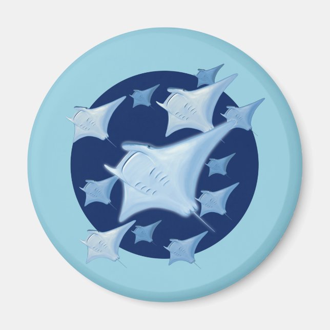 Imã Design gráfico Manta Ray Lover (Frente)