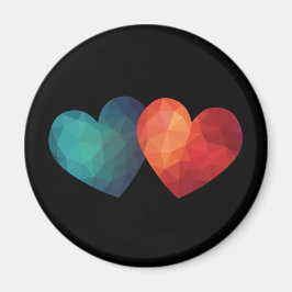 Imã Design hitech moderno de par azul e vermelho