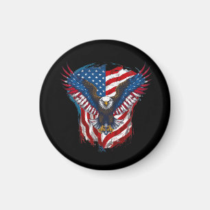 Imã Design impressa com águia e bandeira americana