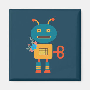 Imã Design infantil de robô fofo
