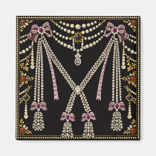 Imã Design Inspirado em Marie Antoinette com Joias Fra