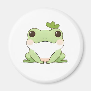 Imã Design Kawaii de Sapo Chibi Simples e Fofo