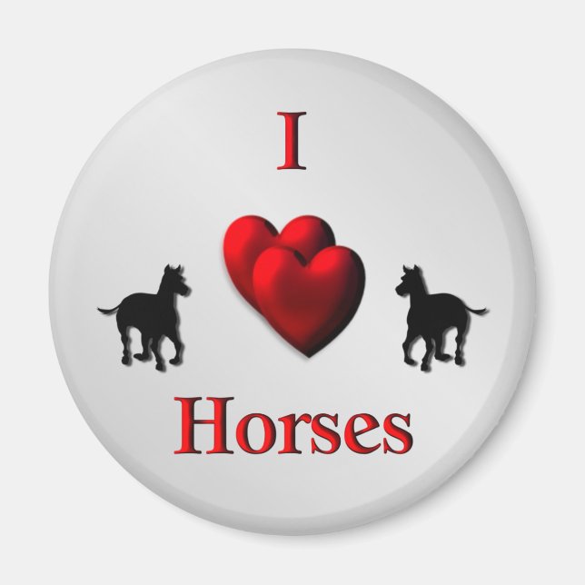 Imã Design Legal Cavalos I Coração (Frente)
