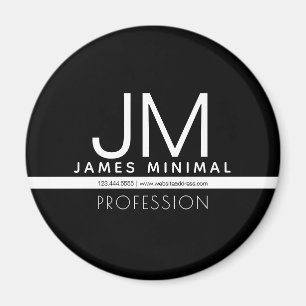 Imã Design mínimo profissional moderno   Preto & Branc