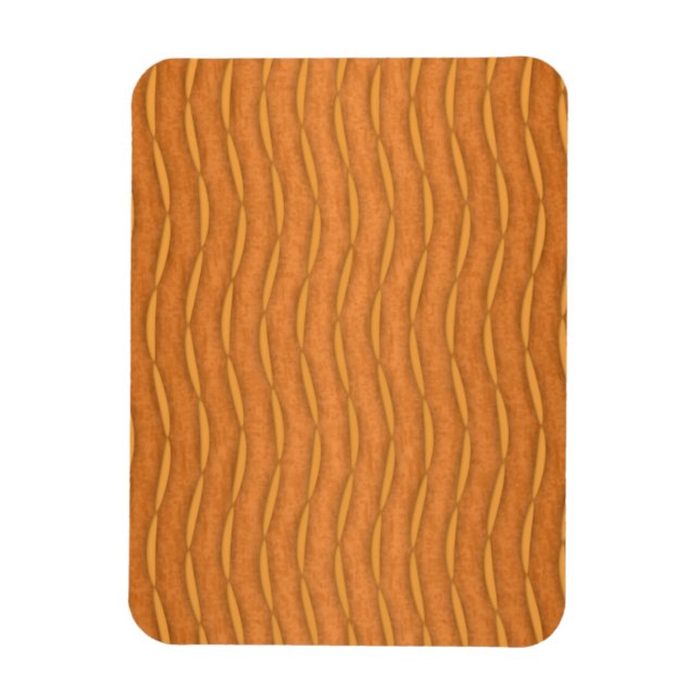 Ímã Design Moderno com Listras Verticais Laranja (Vertical)