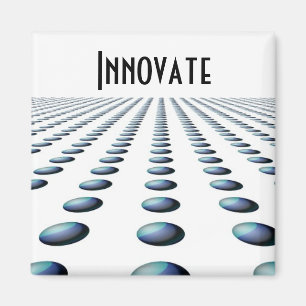 Imã Design Moderno com Padrão Azul - Inovar