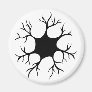 Imã Design Neurônio preto simples