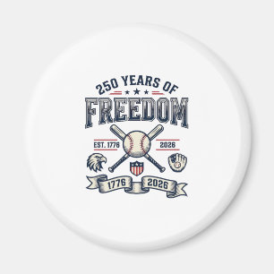 Imã Design Patriótico de Beisebol 250 Anos de Liberdad