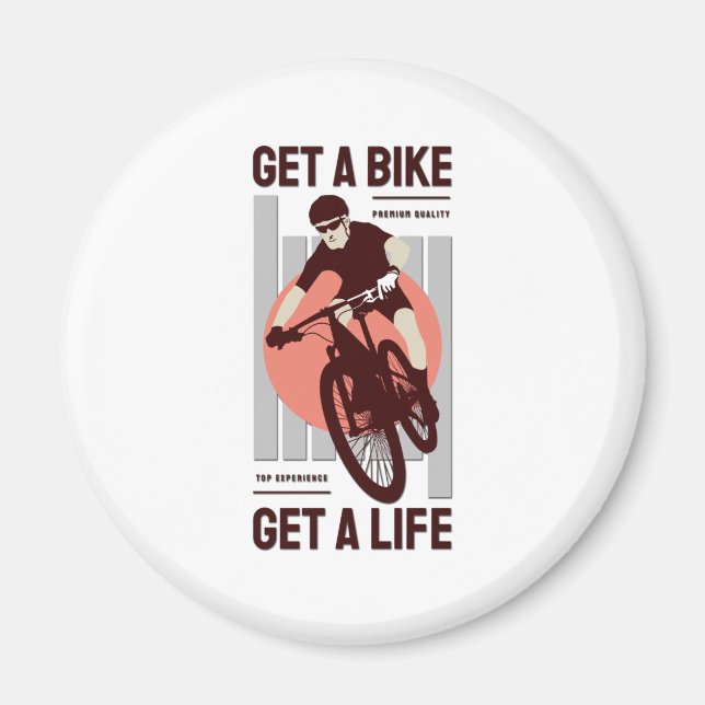 Imã Design Perfeito de Motoqueiro - Pegue uma Bike e u (Frente)