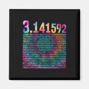 Imã Design Pi Para O Professor Tie Dye 3.14 Dígitos Pi