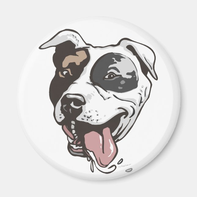 Imã Design Pitbull por Mudge Studios (Frente)