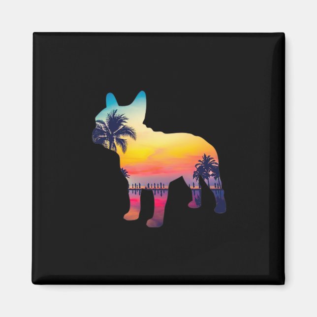 Imã Design Pôr-do-Sol Bulldog  (Frente)