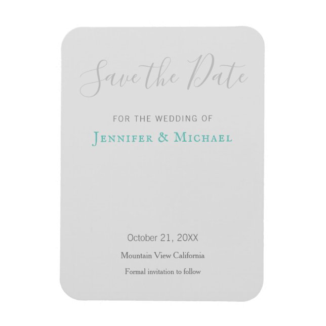 Ímã Design Profissional de Casamento Moderno Salve a D (Vertical)