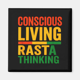Imã Design Rasta, Vida Consciente, Dito Motivacional