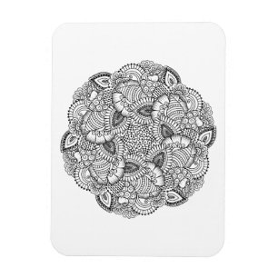 Ímã Design redondo do Doodle