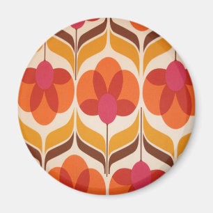 Imã Design retro da flor