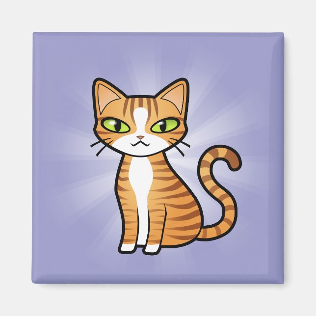 Imã Design Seu Próprio Gato De Cartoon (Frente)