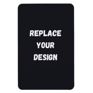 Ímã Design simples preto personalizado Adicionar foto