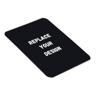 Ímã Design simples preto personalizado Adicionar foto