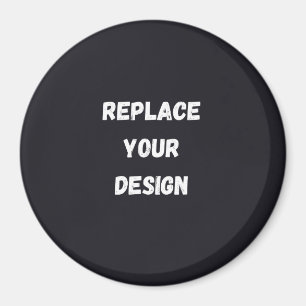 Imã Design simples preto personalizado Adicionar Foto