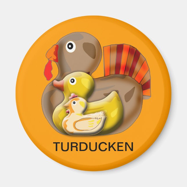 Imã Design Turducken personalizável (Frente)