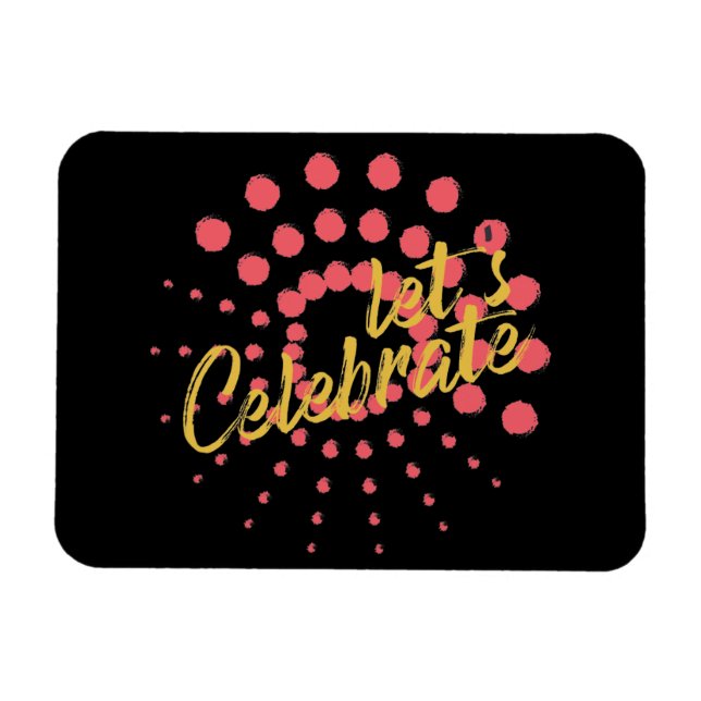 Ímã Design vibrante, alegre e divertida de "Celebração (Horizontal)