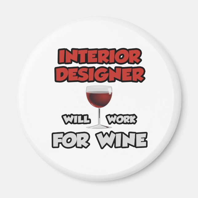 Imã Designer Interior ... Trabalhará Para O Vinho (Frente)
