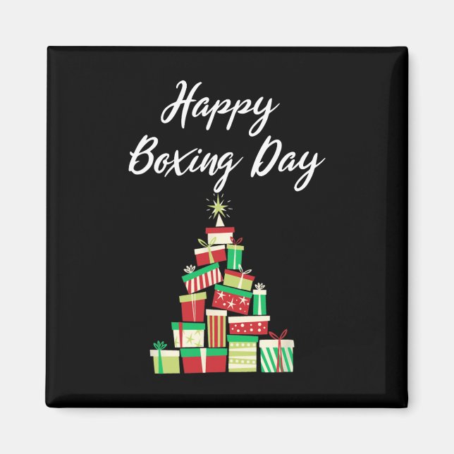 Imã Designs da nova era - Feliz dia de boxim com Natal (Frente)