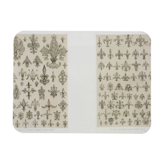 Ímã Designs de Fleur de Lys de todas as idades e de to (Horizontal)