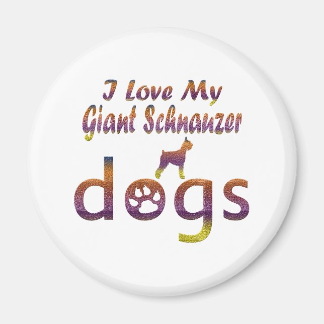 Imã Designs Giant Schnauzer (Frente)