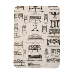 Ímã Designs para assentos de jardim, de "Compendium of