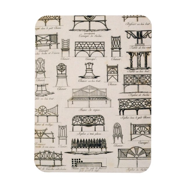 Ímã Designs para assentos de jardim, de "Compendium of (Vertical)