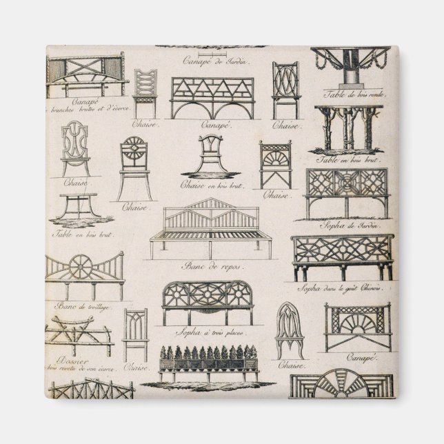 Imã Designs para assentos de jardim, de "Compendium of (Frente)