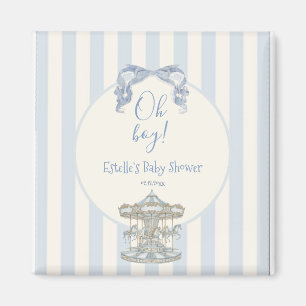 Imã Deslize de Cavalinhos de Pau Vintage Baby Shower M