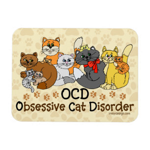 Ímã Desordem obsessiva do gato de OCD
