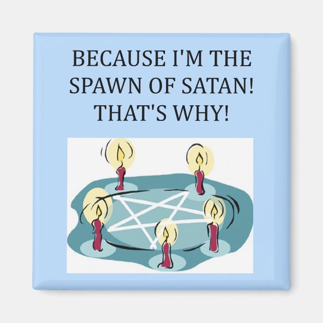 Imã desova engraçada da satã (Frente)