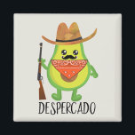 Imã Desperado Despercado Avocado Cowboy Funny Bandit<br><div class="desc">Este design foi criado através da arte digital. Pode ser personalizado clicando no botão personalizar e alterando a cor, adicionando um nome, iniciais ou as suas palavras favoritas. Entre em contato comigo em colorflowcreations@gmail.com se você quiser usar este design em outro produto. Compre minha pintura de acrílico abstrato original para...</div>
