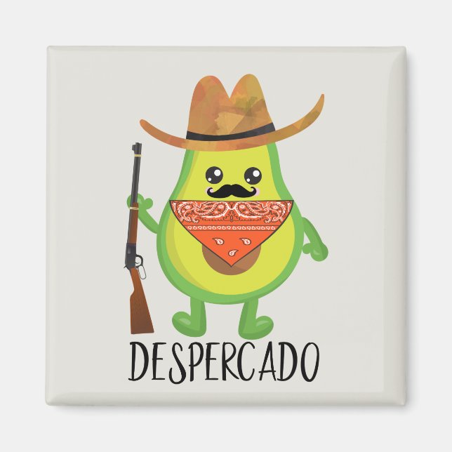 Imã Desperado Despercado Avocado Cowboy Funny Bandit (Frente)
