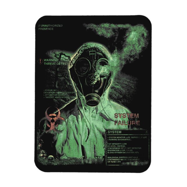 Ímã Desperdício Biológico - Design de Streetwear Techn (Vertical)