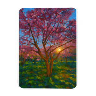 Ímã Despertar primavera - Paisagem de Árvore em Sangue