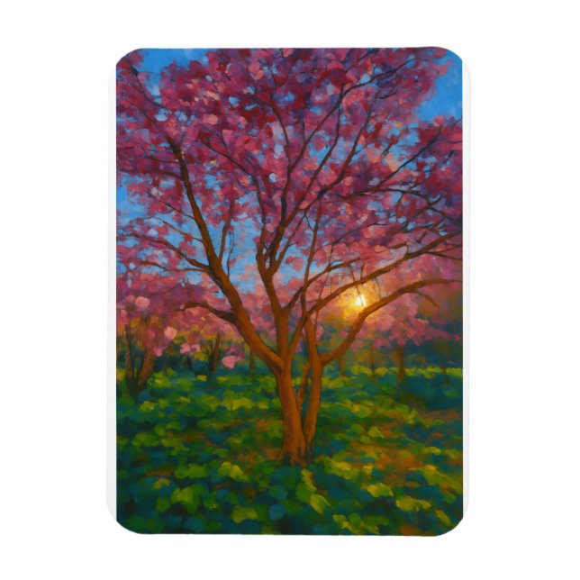 Ímã Despertar primavera - Paisagem de Árvore em Sangue (Vertical)