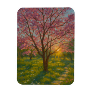 Ímã Despertar primavera - Paisagem de Árvore em Sangue