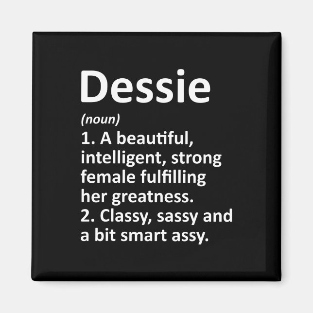 Imã Dessie Definition Personalised Name Funny Christma (Frente)