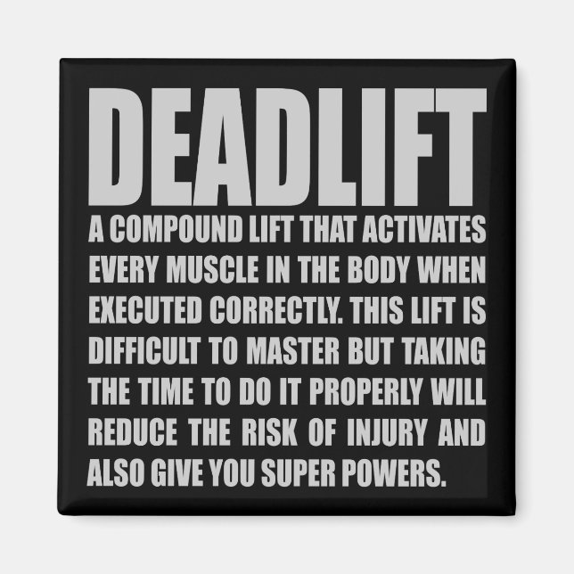 Imã Destaque - Motivação de Workout Engraçado (Frente)